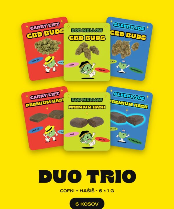 DUO TRIO – SMOKY TRIO cofki in SMOKY TRIO hašiš, 6 × 1 g